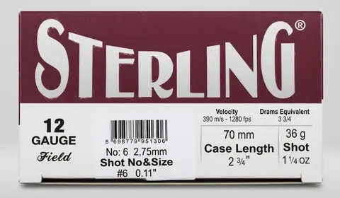 CARTUCHO CAL.12 GAUGE 36 GR #6 STERLING